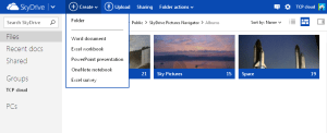SkyDrive.com -_controls